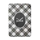 Gepersonaliseerde zwart-wit-goudspeldenmakerij badmat (Voorkant Verticaal)