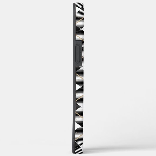 Gepersonaliseerde zwart-wit-goudspeldenmakerij Case-Mate iPhone case (Achterkant / Rechts)