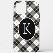 Gepersonaliseerde zwart-wit-goudspeldenmakerij Case-Mate iPhone case (Achterkant)