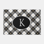 Gepersonaliseerde zwart-wit-goudspeldenmakerij deurmat (Voorkant)