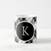 Gepersonaliseerde zwart-wit-goudspeldenmakerij koffiemok (Center)