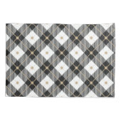 Gepersonaliseerde zwart-wit-goudspeldenmakerij kussensloop (Achterkant)