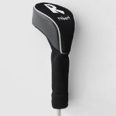 Gepersonaliseerde zwart-wit Initiaal monogam naam Golfheadcover (Schuin)
