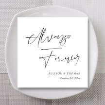 Gepersonaliseerde zwart-wit kalligrafie bruiloft