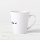 Gepersonaliseerde zwart-wit latte mok (Rechts)