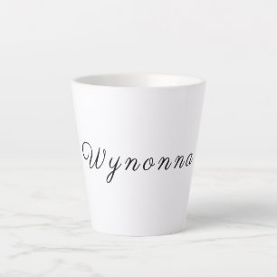 Gepersonaliseerde zwart-wit latte mok