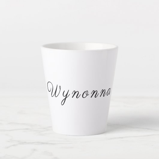 Gepersonaliseerde zwart-wit latte mok (Voorkant)