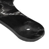 Gepersonaliseerde zwart wit marmer snijplank cadea (Hoek)