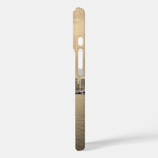 Gepersonaliseerde zwart-wit Miami iPhone Case (Achterkant / Links)