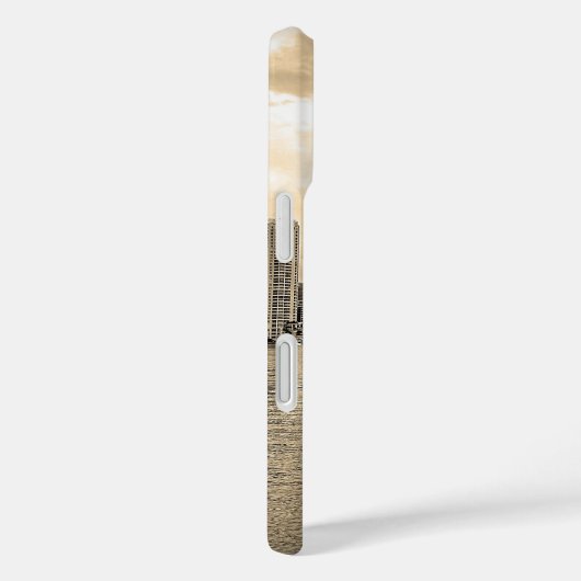 Gepersonaliseerde zwart-wit Miami iPhone Case (Achterkant / Rechts)