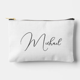 Gepersonaliseerde Zwart Wit Monogram Cosmetische M Etui