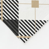 Gepersonaliseerde zwart-wit monogrammen, geplakt F Fleece Deken (Hoek)