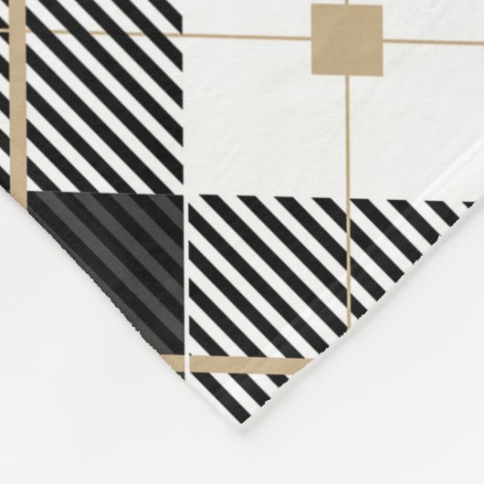 Gepersonaliseerde zwart-wit monogrammen, geplakt F Fleece Deken (Hoek)