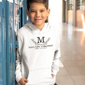 Gepersonaliseerde zwart-wit naam monogram leeftijd