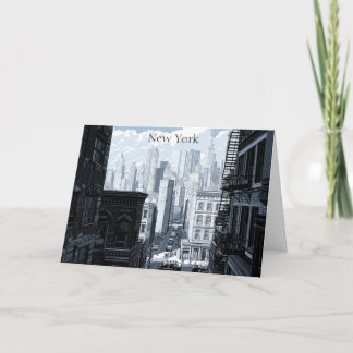 Gepersonaliseerde zwart-wit New York NYC Kaart