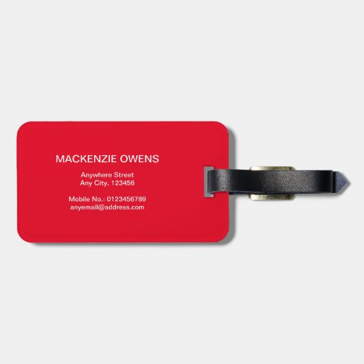 Gepersonaliseerde zwart-wit poten & Prints Bagagelabel (Achterkant horizontaal)