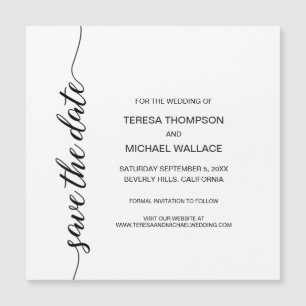 Gepersonaliseerde zwart-wit "Save the Date"