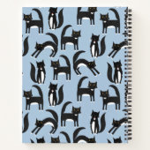 Gepersonaliseerde zwart-wit Schattige Tuxedo Cat Notitieboek (Achterkant)