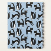 Gepersonaliseerde zwart-wit Schattige Tuxedo Cat Planner (Achterkant)