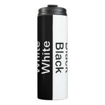 Gepersonaliseerde zwart-wit thermische tumbler