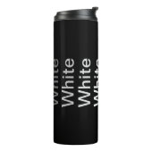 Gepersonaliseerde zwart-wit thermische tumbler thermosbeker (Gedraaid links)