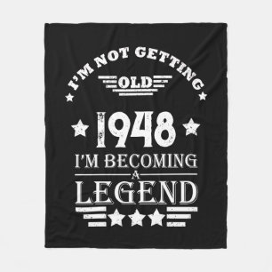 Gepersonaliseerde zwart-wit vintage 75ste verjaard fleece deken