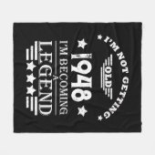 Gepersonaliseerde zwart-wit vintage 75ste verjaard fleece deken (Voorkant (Horizontaal))