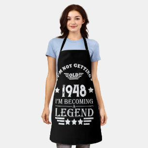 Gepersonaliseerde zwart-wit vintage 75ste verjaard schort