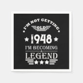 Gepersonaliseerde zwart-wit vintage 75ste verjaard servet (Voorkant)