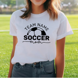 Gepersonaliseerde zwart-wit voetbal moeder Tri-Blend shirt