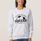 Gepersonaliseerde zwart-wit voetbal moeder trui (Voorkant)