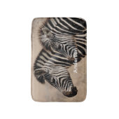 Gepersonaliseerde zwart-wit Zebra Animal Badmat (Voorkant Verticaal)