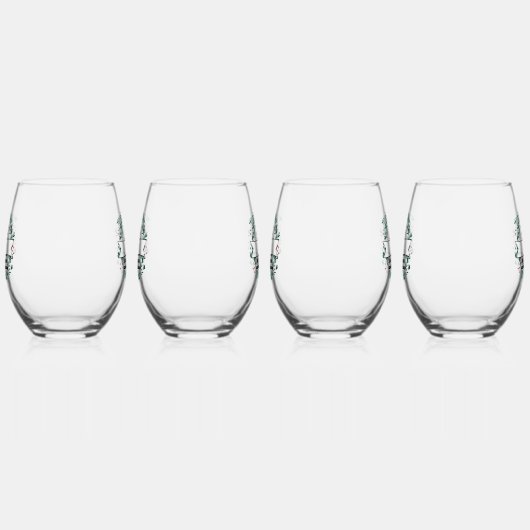 Gepersonaliseerde zwart-witte Buffalo Plaid (A) Wijnglas Zonder Voet (Links)