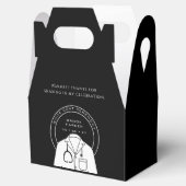 Gepersonaliseerde zwart witte jas ceremonie dank u bedankdoosjes (Geopend)