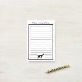 Gepersonaliseerde zwart-witte LaMancha Dairy Goat Post-it® Notes (Op bureau)