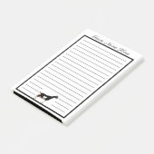 Gepersonaliseerde zwart-witte LaMancha Dairy Goat Post-it® Notes (Schuin)
