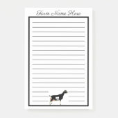 Gepersonaliseerde zwart-witte LaMancha Dairy Goat Post-it® Notes (Voorkant)
