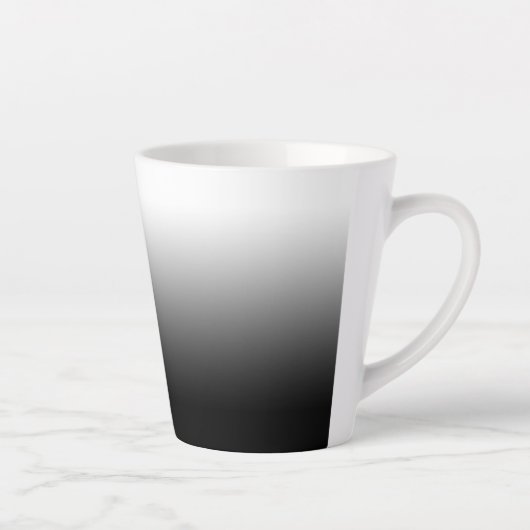 Gepersonaliseerde zwart-witte ombre latte mok (Rechts)