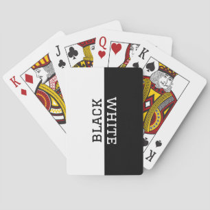 Gepersonaliseerde zwart-witte spiegeltekst Elegant Pokerkaarten