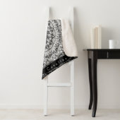 Gepersonaliseerde zwart-witte stenen Mandala Sherpa Deken (In situ)