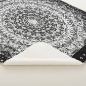 Gepersonaliseerde zwart-witte stenen Mandala Sherpa Deken (3/4)