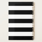 Gepersonaliseerde zwart-witte streep planner (Achterkant)
