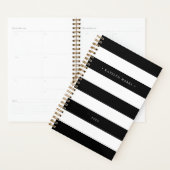 Gepersonaliseerde zwart-witte streep planner (Display)
