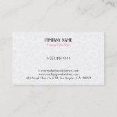 Gepersonaliseerde zwart-witte trouwjurk visitekaartje (Achterkant)