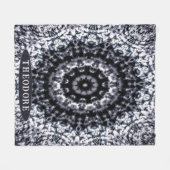 Gepersonaliseerde zwart-witte wolk Mandala Fleece Deken (Voorkant (Horizontaal))