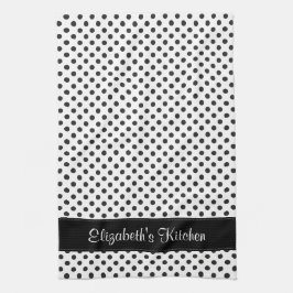 Gepersonaliseerde zwart-witwandelaar theedoek