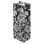 Gepersonaliseerde zwart-witwastas met wieltjes voo wijn cadeautas (Achterkant Gekanteld)