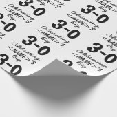 Gepersonaliseerde zwarte 30e verjaardag cadeaupapier (Hoek)