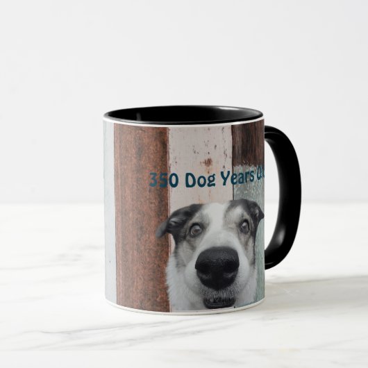 Gepersonaliseerde zwarte 50e verjaardag aangepaste mok (Voorkant rechts)