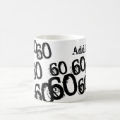 Gepersonaliseerde zwarte 60th Birthday - Mok Aange (Center)